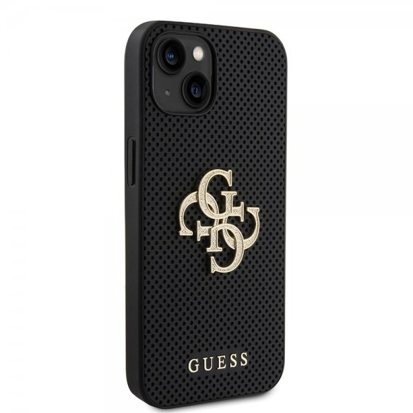 iPhone 15 Skal Perforated Glitter Svart