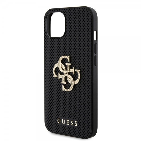 iPhone 15 Skal Perforated Glitter Svart