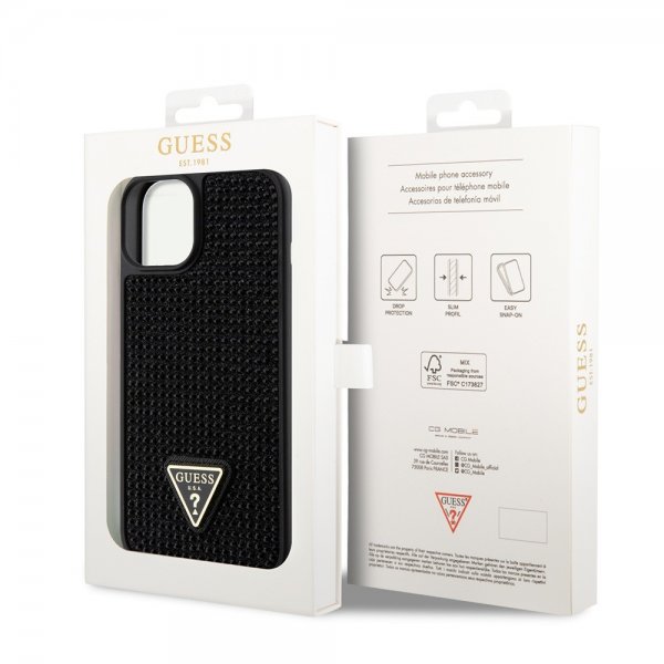 iPhone 15 Skal Rhinestone Svart