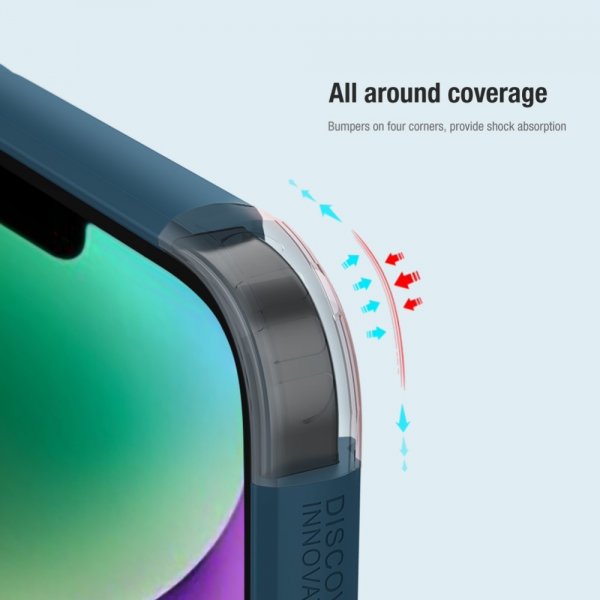 iPhone 15 Skal Super Frosted Shield Pro Logo Hole Blå