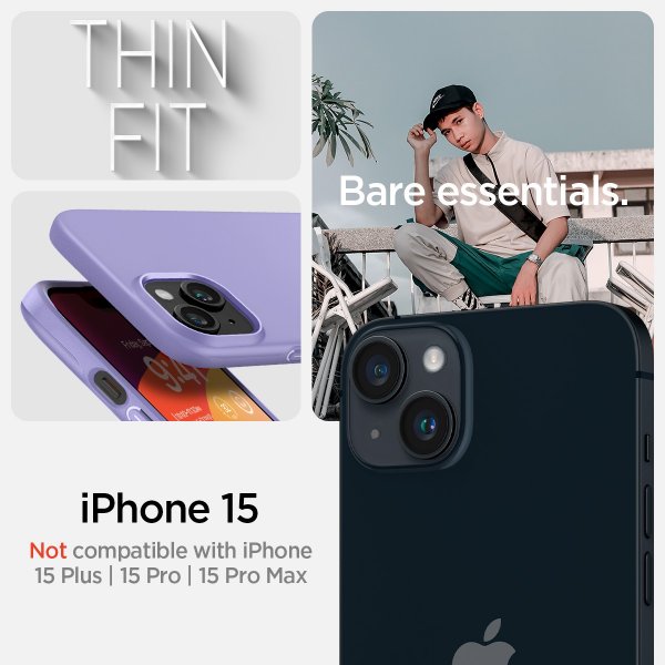 iPhone 15 Skal Thin Fit Iris Purple