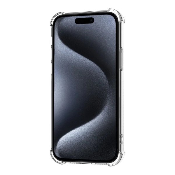 iPhone 15 Skal Korthållare Stöttåligt Transparent