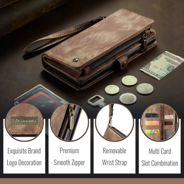 iPhone 16 Fodral 008 Series Löstagbart Skal Brun