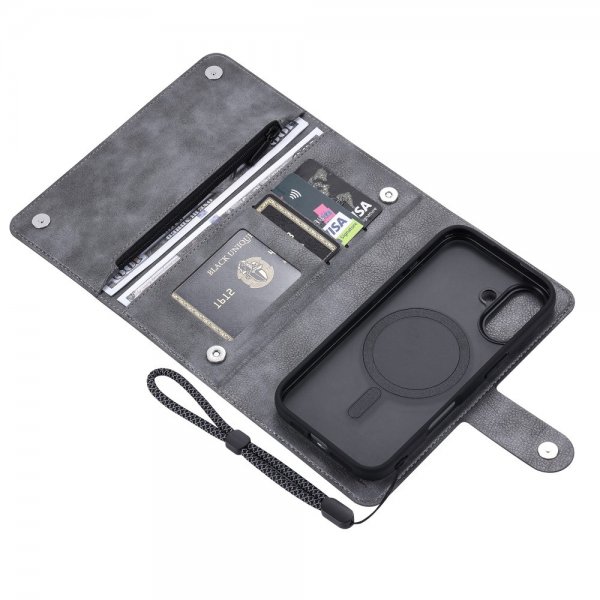 iPhone 16 Fodral med Löstagbart Skal GV Series MagSafe Grå