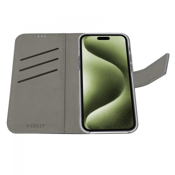 iPhone 16 Fodral Wally Wallet Case Svart