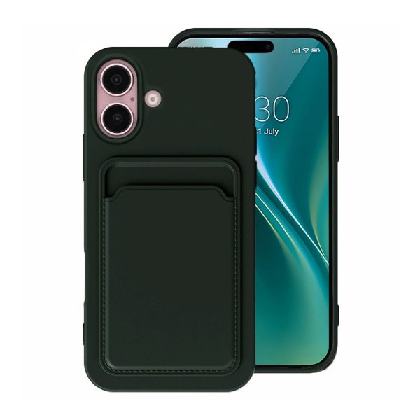 iPhone 16 Skal Korthållare Grön