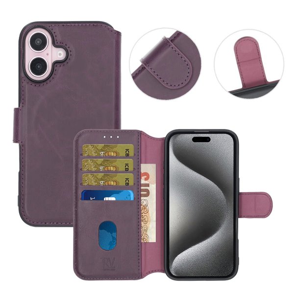 iPhone 16 Fodral 4 Kortfack MagSafe Lila