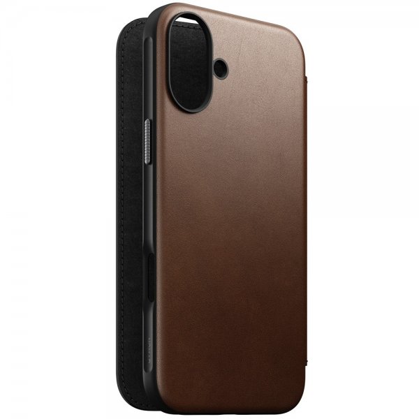 iPhone 16 Plus Fodral Modern Leather Folio Brun