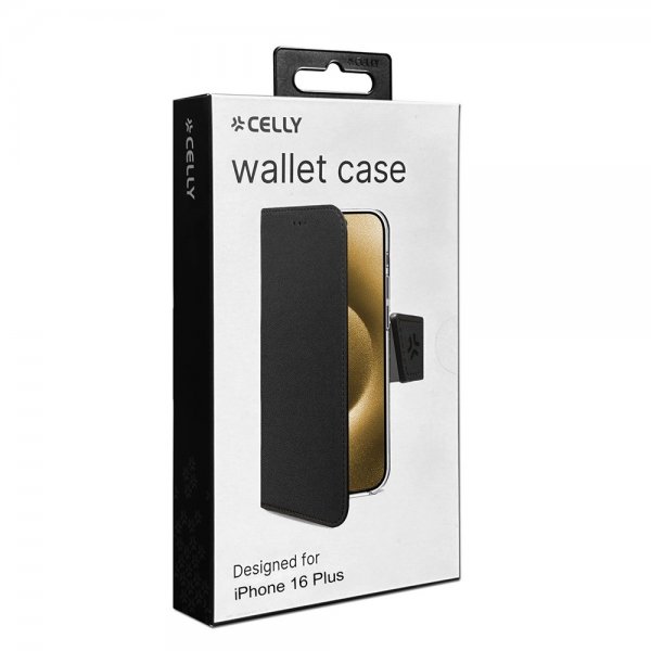 iPhone 16 Plus Fodral Wally Wallet Case Svart