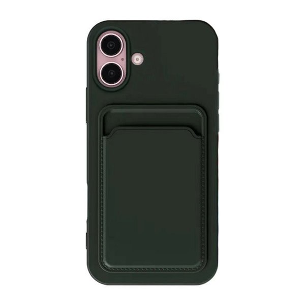 iPhone 16 Plus Skal Korthållare Grön