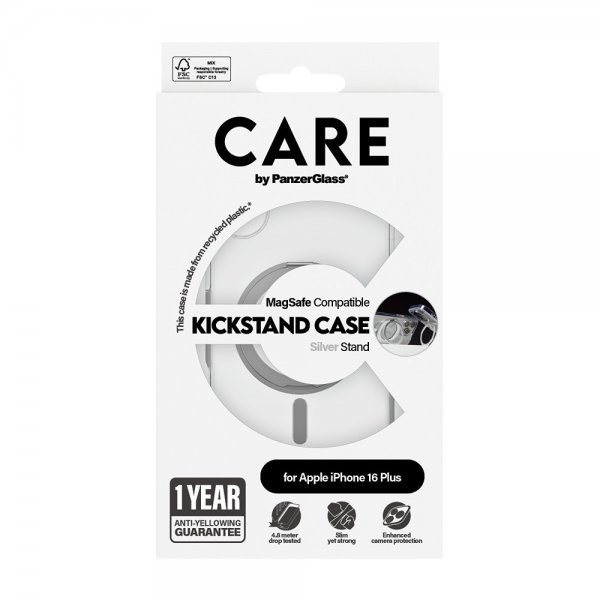 iPhone 16 Plus Skal Kickstand MagSafe Silver