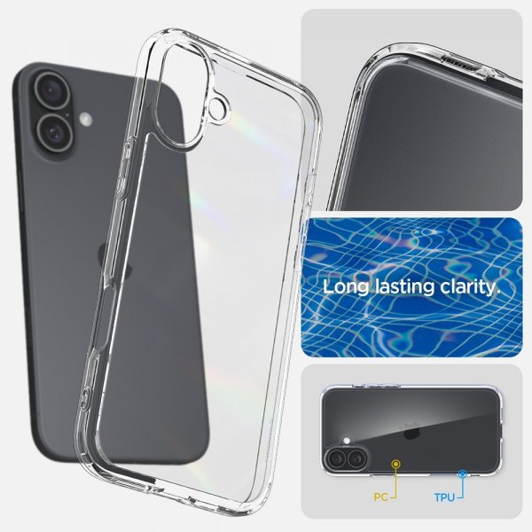 iPhone 16 Plus Skal Ultra Hybrid Crystal Clear