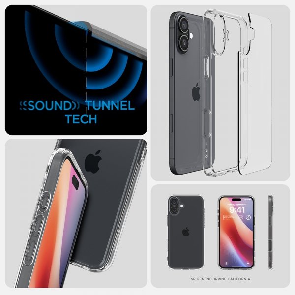 iPhone 16 Plus Skal Ultra Hybrid Crystal Clear