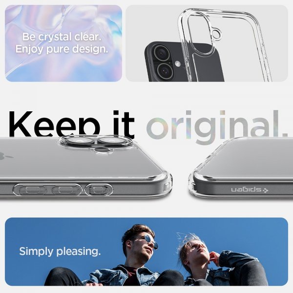 iPhone 16 Plus Skal Ultra Hybrid Crystal Clear
