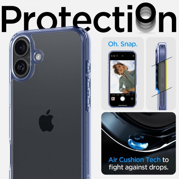 iPhone 16 Plus Skal Ultra Hybrid Sky Crystal