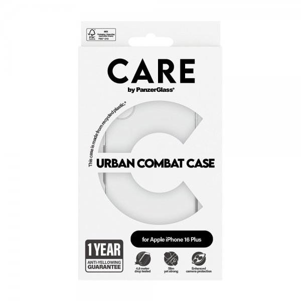 iPhone 16 Plus Skal Urban Combat Transparent