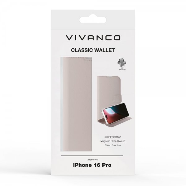 iPhone 16 Pro Fodral Classic Wallet Greige