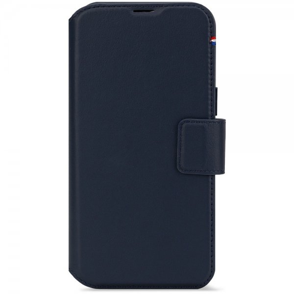 iPhone 16 Pro Fodral Leather Detachable Wallet Navy