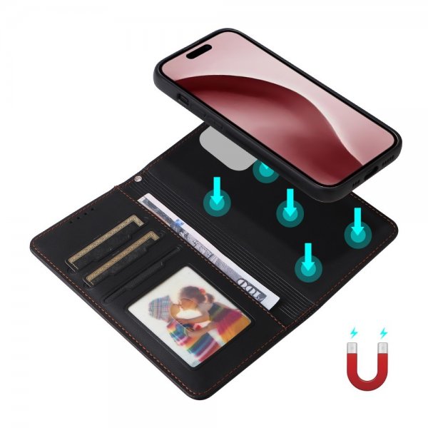 iPhone 16 Pro Fodral med Löstagbart Skal 005 Svart