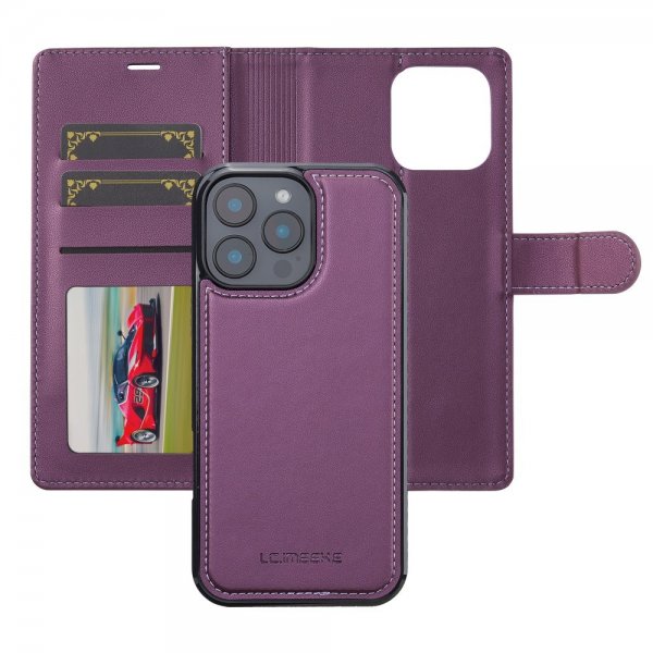 iPhone 16 Pro Fodral med Löstagbart Skal L2 Series MagSafe Lila