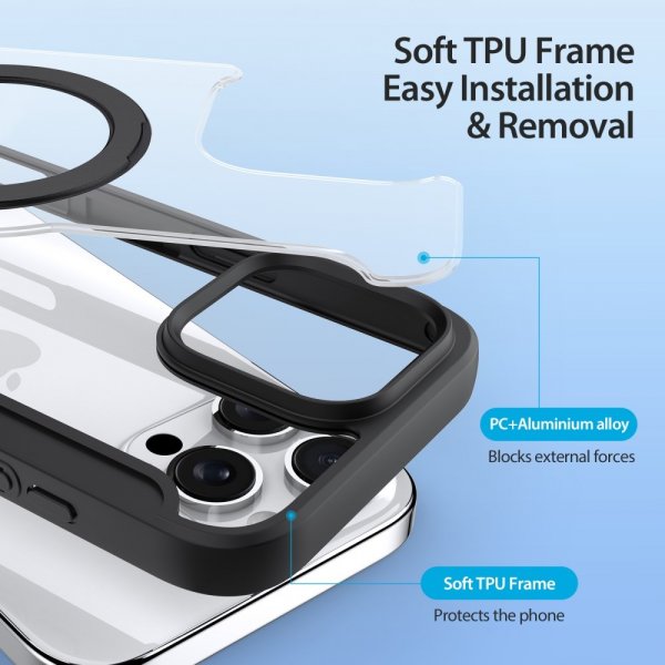 iPhone 16 Pro Fodral Skin X Pro Series Kickstand MagSafe Svart