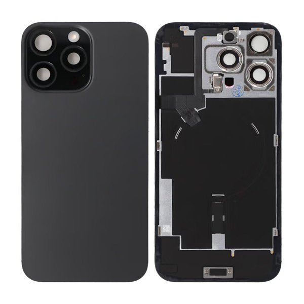 iPhone 16 Pro Max Baksida Glas - Svart