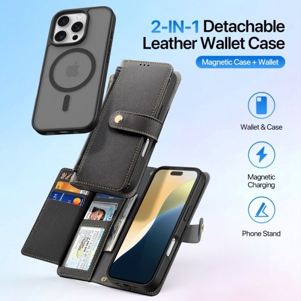 iPhone 16 Pro Max Fodral 2-i-1 Lawa Series MagSafe Svart