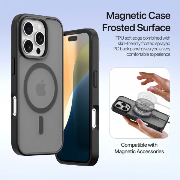 iPhone 16 Pro Max Fodral 2-i-1 Lawa Series MagSafe Svart