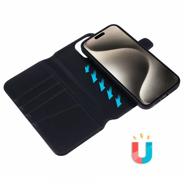 iPhone 16 Pro Max Fodral MagLeather Raven Black