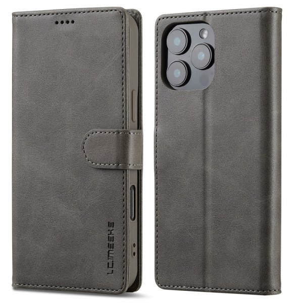 iPhone 16 Pro Max Fodral med Kortfack Stativfunktion Grå