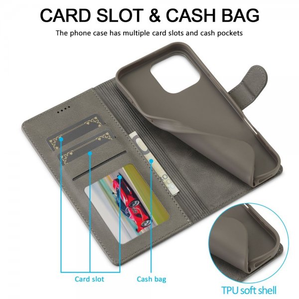 iPhone 16 Pro Max Fodral med Kortfack Stativfunktion Grå