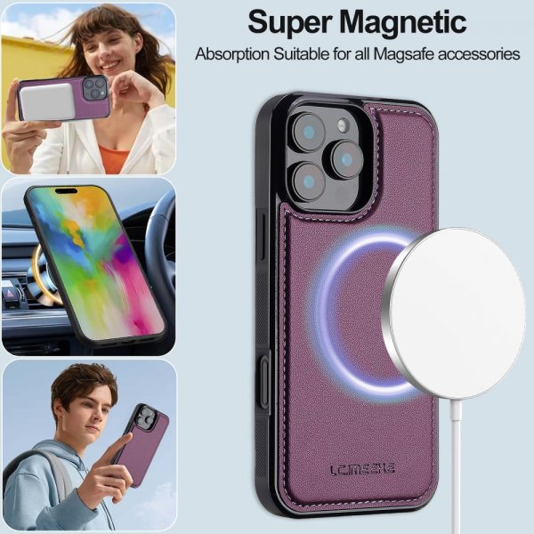 iPhone 16 Pro Max Fodral med Löstagbart Skal L2 Series MagSafe Lila