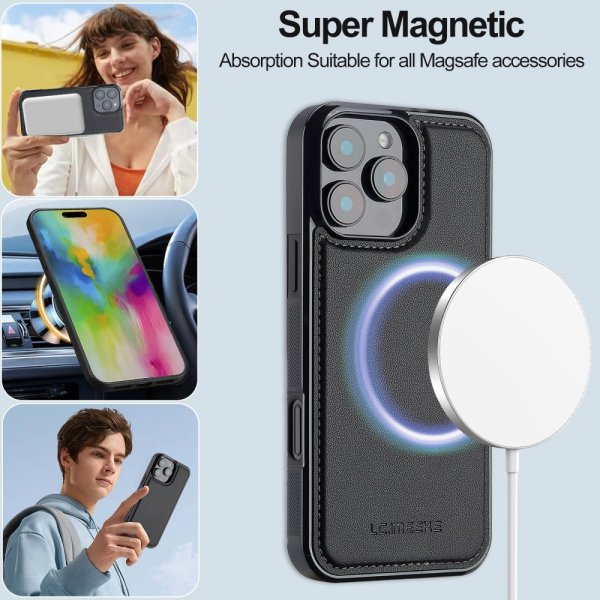 iPhone 16 Pro Max Fodral med Löstagbart Skal L2 Series MagSafe Svart