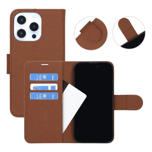 iPhone 16 Pro Max Fodral med Stativ Brun