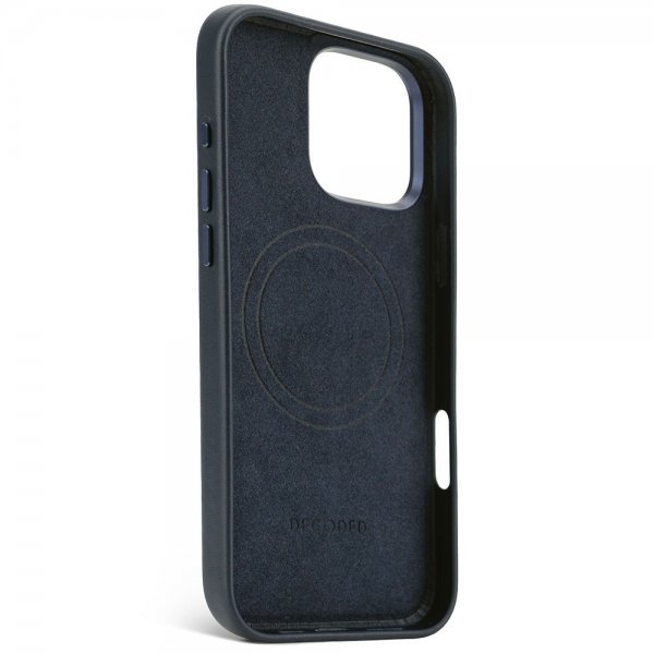 iPhone 16 Pro Max Skal Leather Backcover Navy