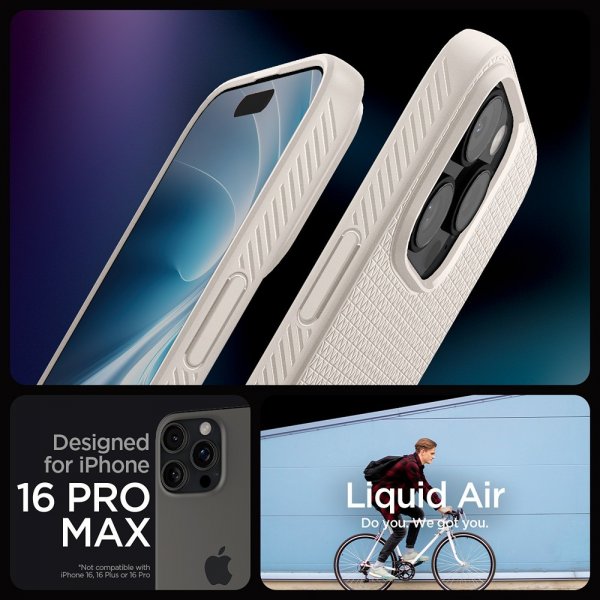 iPhone 16 Pro Max Skal Liquid Air Natural Titanium