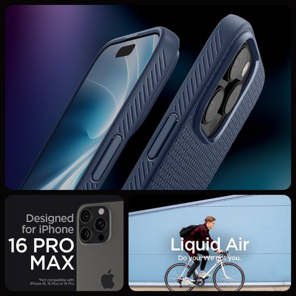 iPhone 16 Pro Max Skal Liquid Air Navy Blue