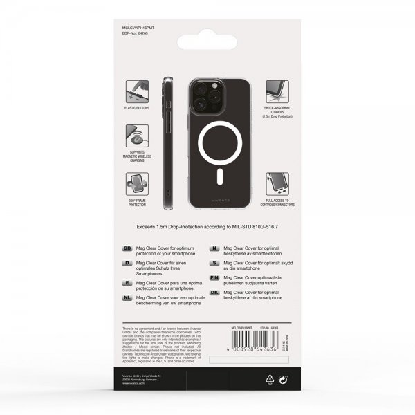 iPhone 16 Pro Max Skal Mag Clear Transparent