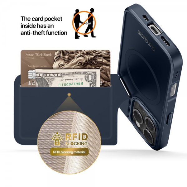 iPhone 16 Pro Max Skal Rafi II Series MagSafe Blå