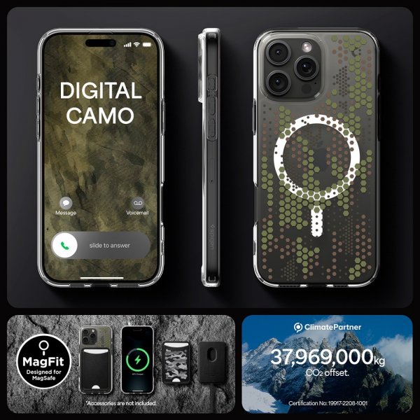 iPhone 16 Pro Max Skal Ultra Hybrid MagFit Digital Camo
