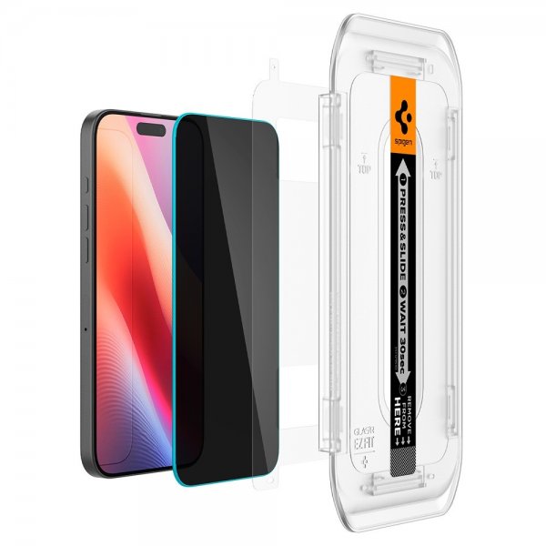 iPhone 16 Pro Max/iPhone 17 Pro Max Skärmskydd GLAS.tR EZ Fit Privacy 2-pack