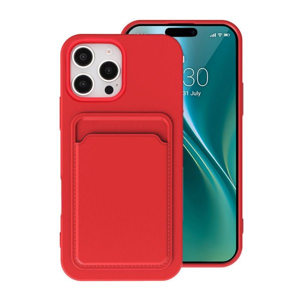 iPhone 16 Pro Skal Korthållare Röd