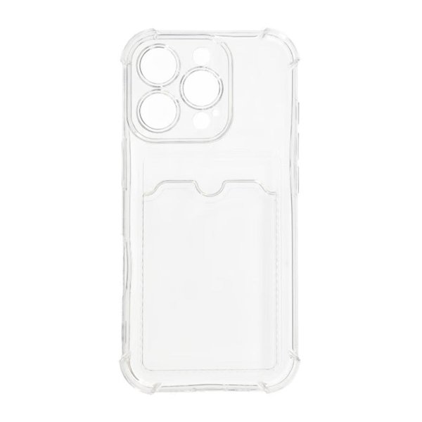 iPhone 16 Pro Skal Korthållare Stöttåligt Transparent