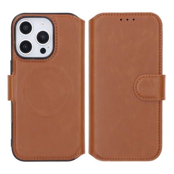 iPhone 16 Pro Fodral 4 Kortfack MagSafe Brun