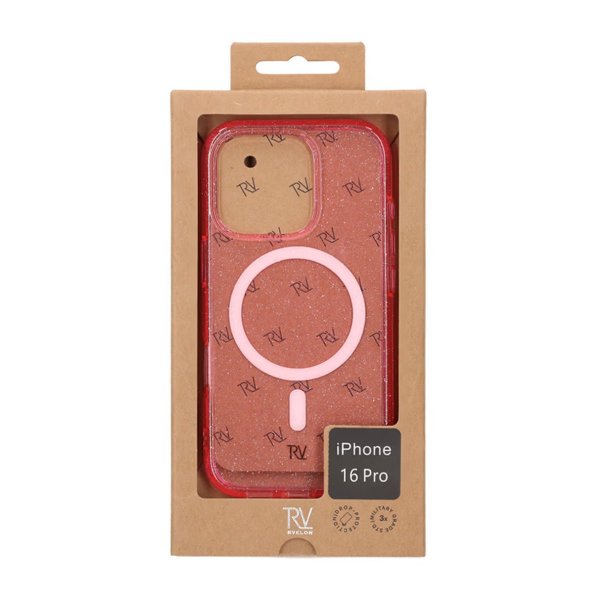 iPhone 16 Pro Skal Glitter MagSafe Rosa