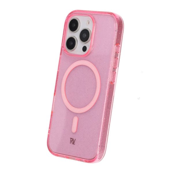 iPhone 16 Pro Skal Glitter MagSafe Rosa