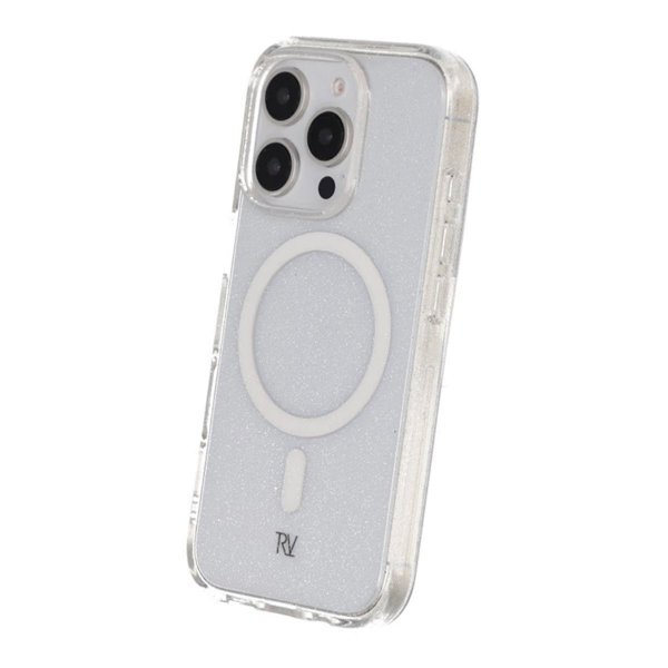 iPhone 16 Pro Skal Glitter MagSafe Vit