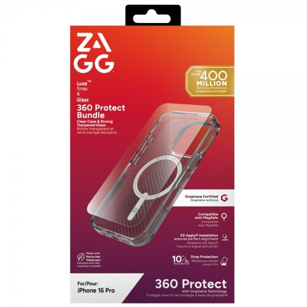 iPhone 16 Pro Skal med Skärmskydd Luxe Snap & Glass