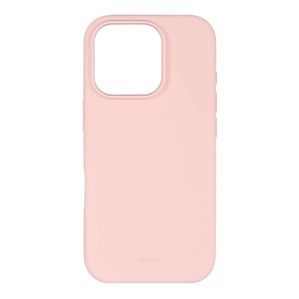 iPhone 16 Pro Skal Silikonkänsla Chalk Pink