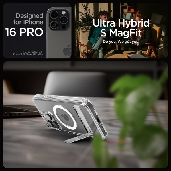 iPhone 16 Pro Skal Ultra Hybrid S MagFit Crystal Clear